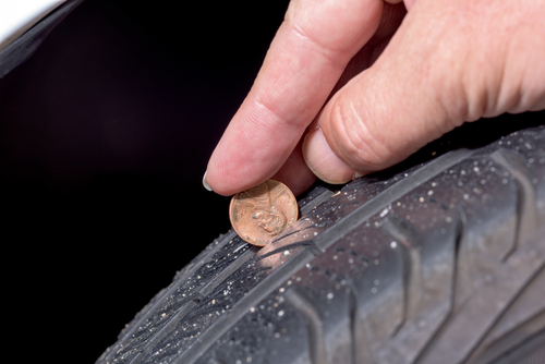 checking tire tread